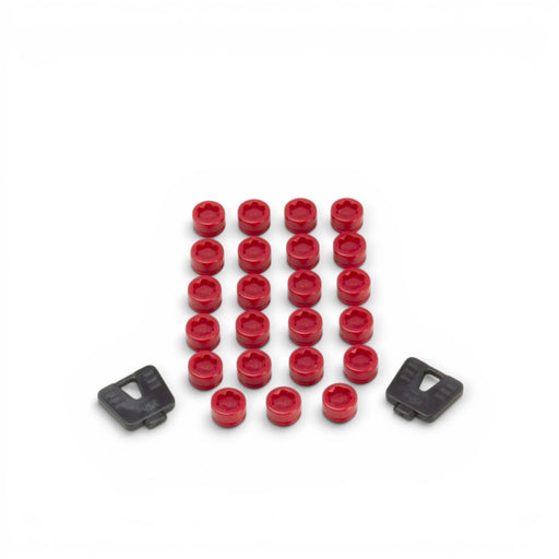 Wheel Mate SR45R Caps Set of 20 - Red - Lunaticsco