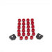 Wheel Mate SR45R Caps Set of 20 - Red - Lunaticsco