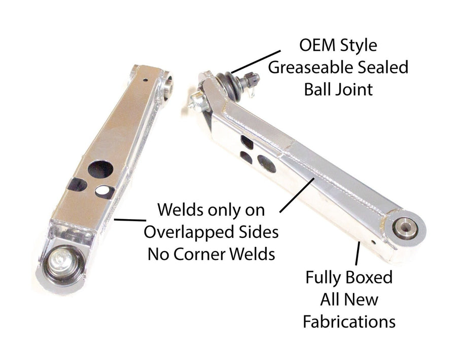 Xcessive Manufacturing Front Lower Control Arm - Chrome 83-87 Toyota Corolla - Lunaticsco