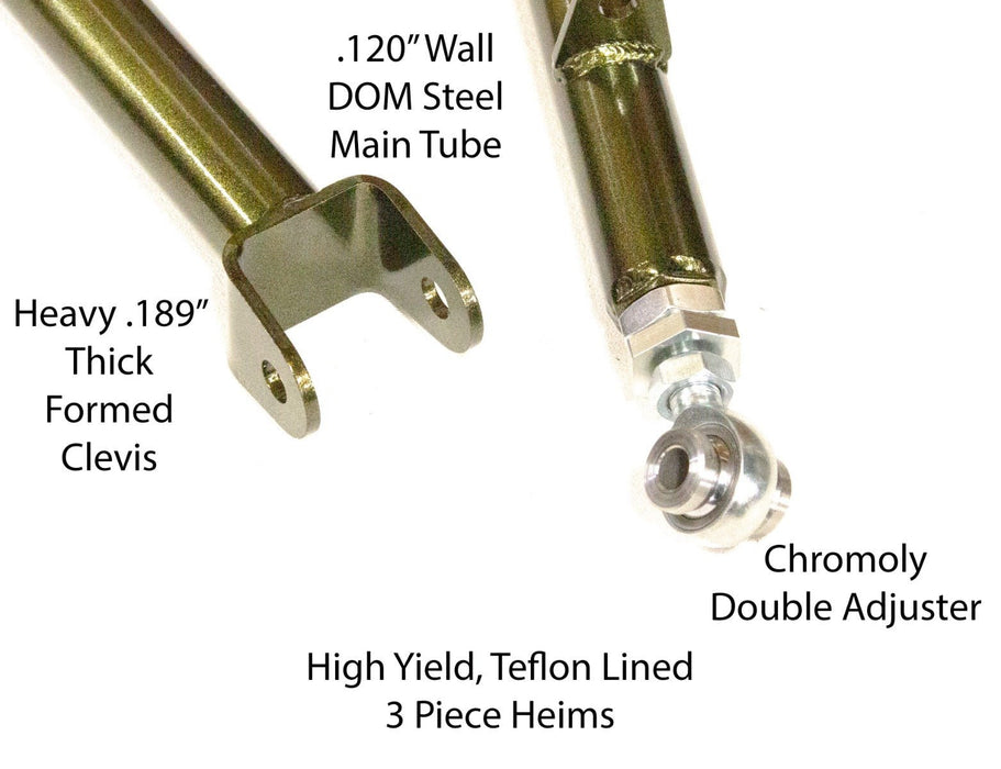 Xcessive Manufacturing Rear Adjustable Arm Kit (RUCA/Toe Arms/Traction Rods) Pro Comp Toyota Chaser JZX90/JZX100 – Emerald - Lunaticsco