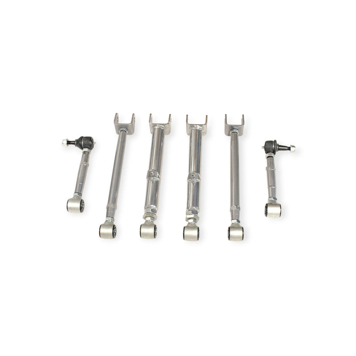 Xcessive Manufacturing Rear Adjustable Arm Kit (RUCA/Toe Arms/Traction Rods) Pro Street Toyota Chaser JZX90/JZX100 – Chrome - Lunaticsco