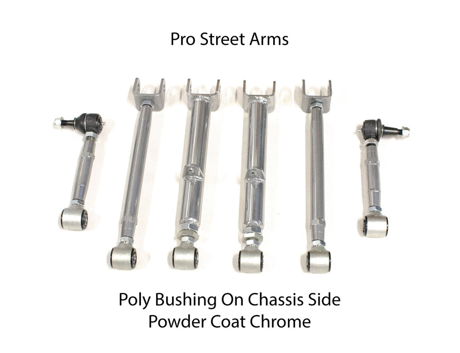 Xcessive Manufacturing Rear Adjustable Arm Kit (RUCA/Toe Arms/Traction Rods) Pro Street Toyota Chaser JZX90/JZX100 – Chrome - Lunaticsco