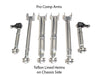 Xcessive Manufacturing Rear Adjustable Arm Kit (RUCA/Toe Arms/Traction Rods) Pro Street Toyota Chaser JZX90/JZX100 – Chrome - Lunaticsco