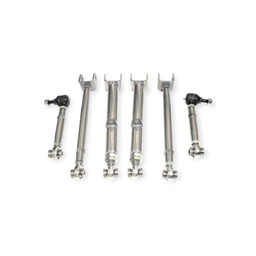 Xcessive Manufacturing Rear Adjustable Arm Kit (RUCA/Toe Arms/Traction Rods) Pro Street Toyota Chaser JZX90/JZX100 – Chrome - Lunaticsco