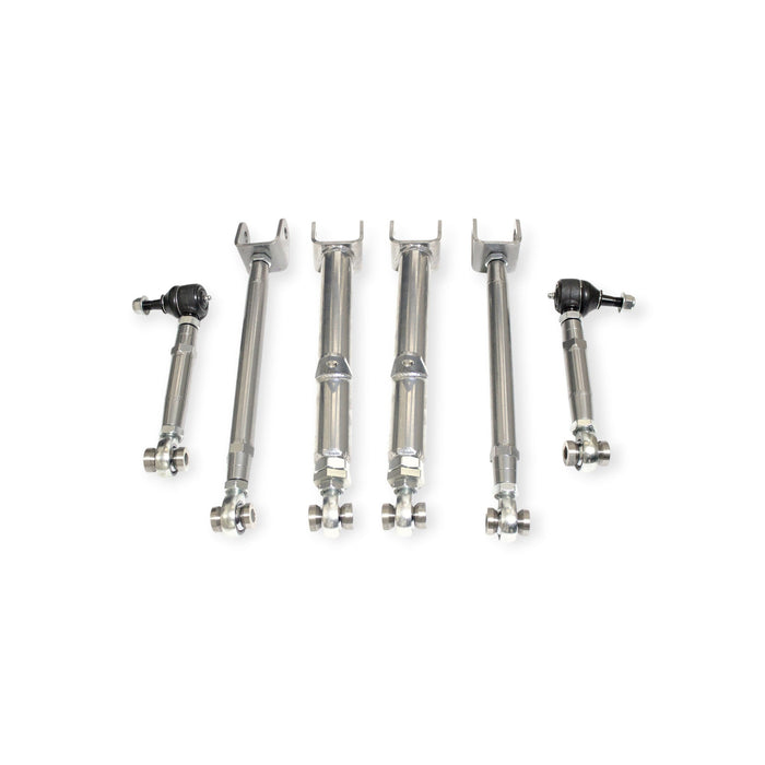 Xcessive Manufacturing Rear Adjustable Arm Kit (RUCA/Toe Arms/Traction Rods) Pro Street Toyota Chaser JZX90/JZX100 – Chrome - Lunaticsco