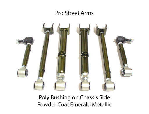 Xcessive Manufacturing Rear Adjustable Arm Kit (RUCA/Toe Arms/Traction Rods) Pro Street Toyota Chaser JZX90/JZX100 – Emerald - Lunaticsco
