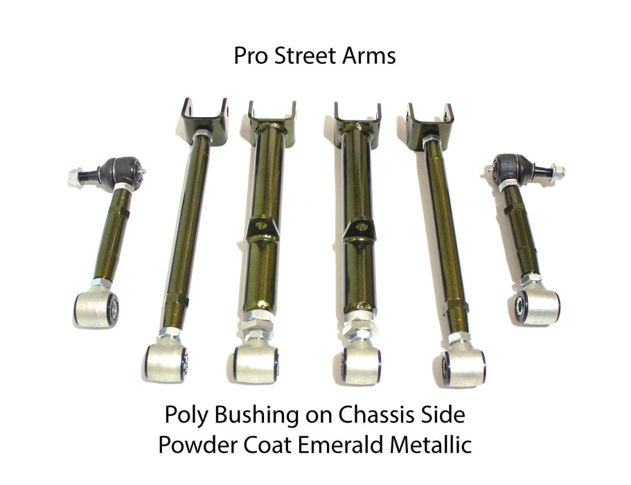 Xcessive Manufacturing Rear Adjustable Arm Kit (RUCA/Toe Arms/Traction Rods) Pro Street Toyota Chaser JZX90/JZX100 – Emerald - Lunaticsco