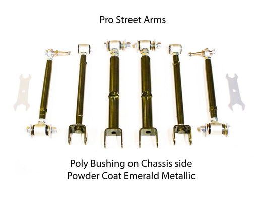 Xcessive Manufacturing Rear Adjustable Arms MX83 89 - 92 Pro Street – Emerald - Lunaticsco