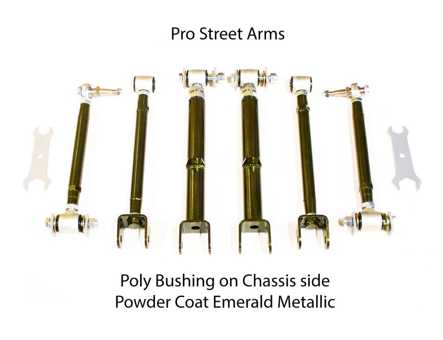 Xcessive Manufacturing Rear Adjustable Arms MX83 89 - 92 Pro Street – Emerald - Lunaticsco