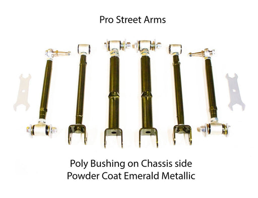 Xcessive Manufacturing Rear Adjustable Arms - Pro Street - Emerald Toyota Cressida MX83 89-92 - Lunaticsco