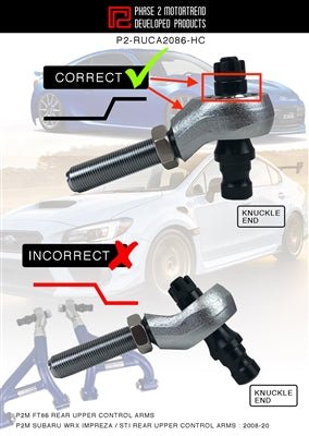 P2M FT86 Rear Upper Control Arms Subaru Toyota FR-S/BRZ/GT-86 - Lunaticsco