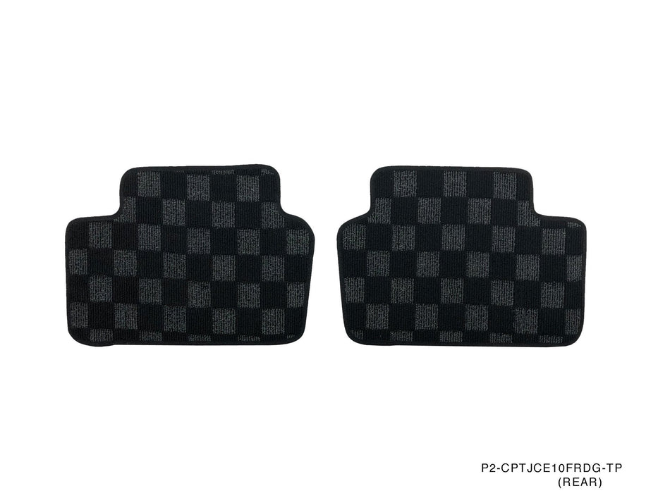 P2M LEXUS IS300 1998-04 FRONT + REAR RACE FLOOR MATS : DARK GREY - Lunaticsco