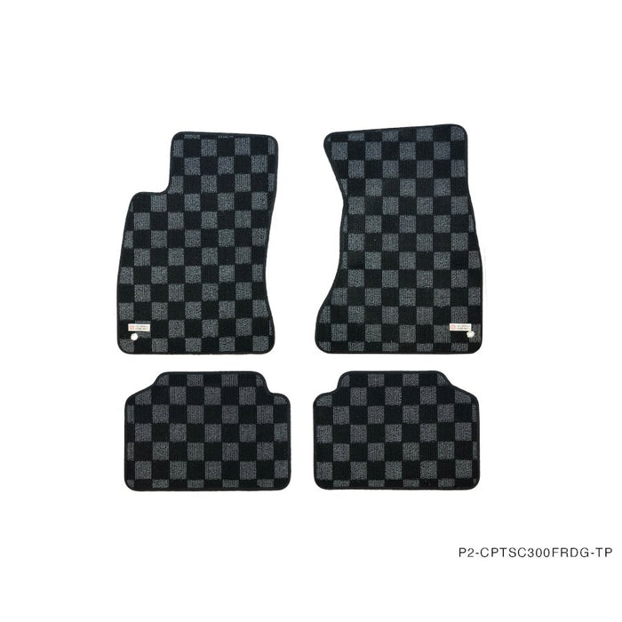 P2M LEXUS SC300/400 (Z30) 1991-00 FRONT + REAR RACE FLOOR MATS : DARK GREY - Lunaticsco