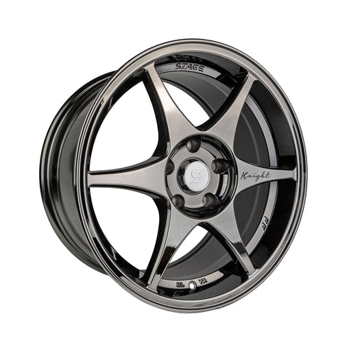 Stage Wheels Knight 17x8 +10mm 5x114.3 CB: 73.1 Color: Black Chrome - Lunatics