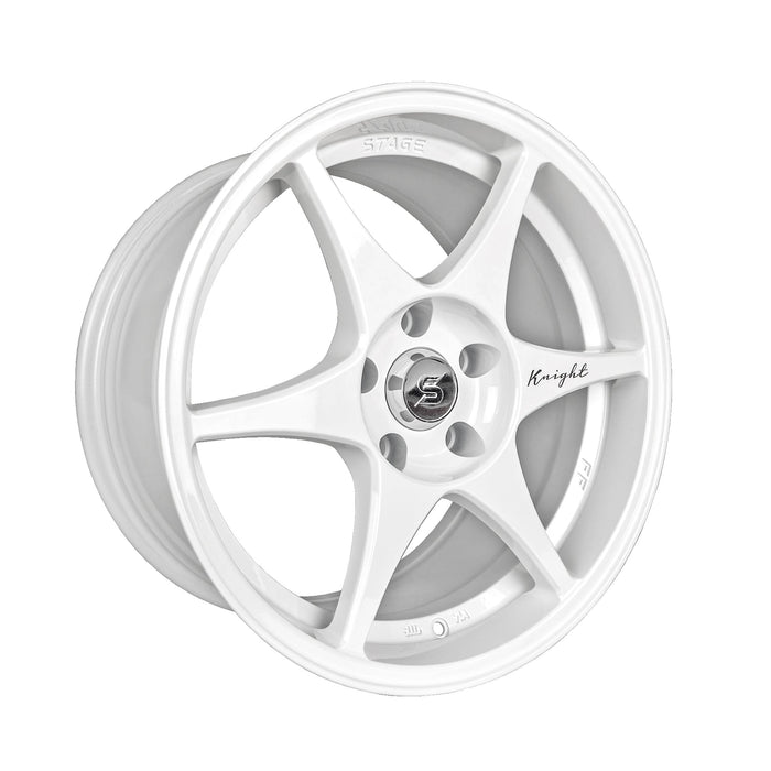 Stage Wheels Knight 17x8 +10mm 5x114.3 CB: 73.1 Color: White - Lunatics