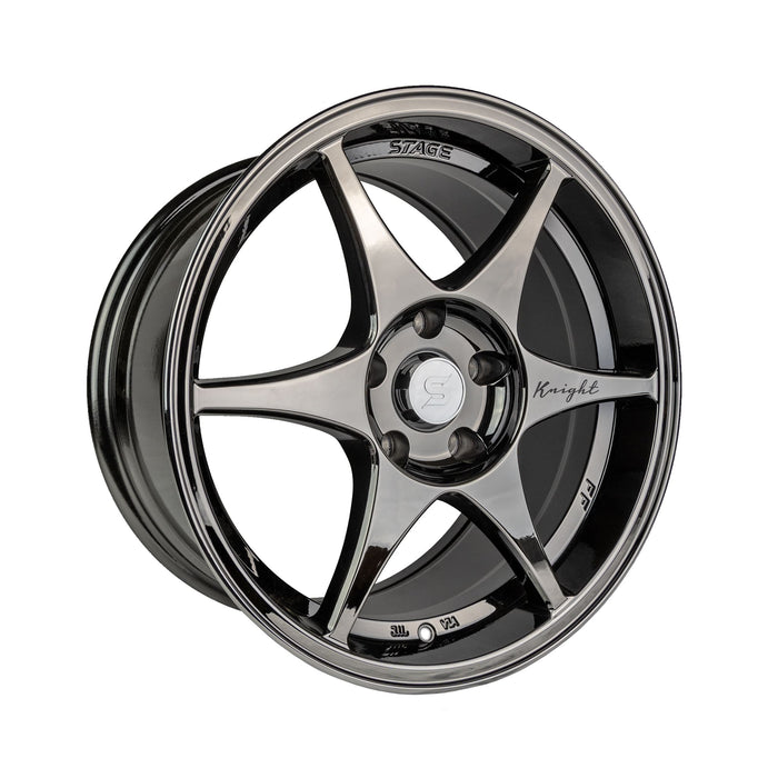 Stage Wheels Knight 17x8 +10mm 5x120 CB: 74.1 Color: Black Chrome - Lunatics