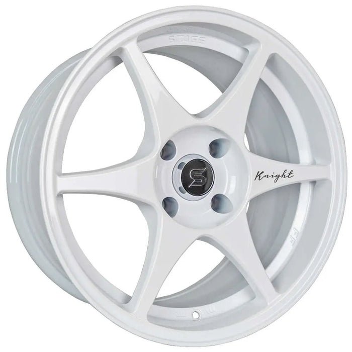 Stage Wheels Knight 18x9.5 +12mm 5x114.3 CB: 73.1 Color: White - Lunatics